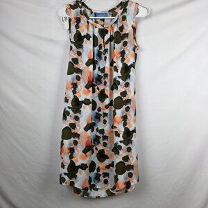 Simply Vera Wang Blue & Orange Abstract Print Slip/Smock Dress